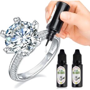 Innovative Ring Sizers for Loose Ring, 2 Bottles Ring Adjuster for Loose Rings Women, Compatiable for Any Shape and Ring Fitter,Customizable Thickness, Comes with Ring Adjuster Adhesive UV Light.