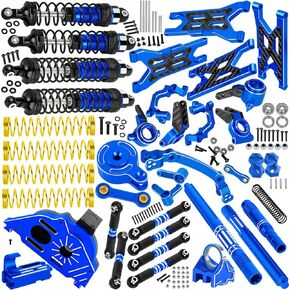 RC Upgrades Part for 1/10 Granite/Senton 3S & Mega550,Shock,A-Arm,Caster Block,Steering Blocks,Stub Axle Carriers,Links,Gearbox,Center Driveshaft Axles,Support,25T Spline,Steering,Red