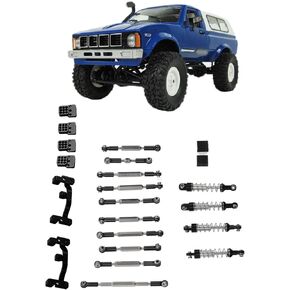 Aluminum Alloy RC Car Upgrade Spare Kit Shocks Absorber, Easy to Install and Disassemble, Applicable for WPL C24 C14 C14K C24K RC Car (Black)