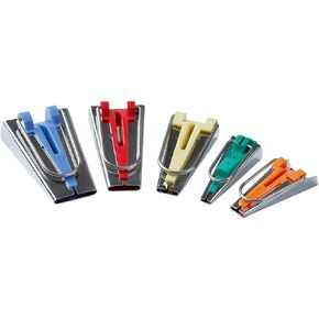 YICBOR Bias Tape Maker Set 6MM/9MM/12MM/18MM/25MM 5 Sizes DIY Quilting Tools Kit