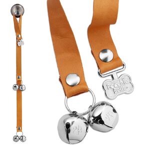 Lux Leather USA Handcrafted Dog Doorbell, Trusted by Pros & Pet Owners for 15+ Yrs, Quick & Easy Potty/Housetraining Puppy Training Bells, Beautifully Made, Easy to Hear, Train in Days