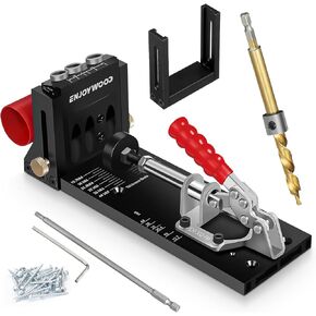 نظام رقصة ثقب الجيب مع دعم جانبي دليل حفر قابل للتعديل مع 2 لقمة ثقب لأعمال النجارة المصنوعة من الألومنيوم وتد XK4S PRO in Kuwait