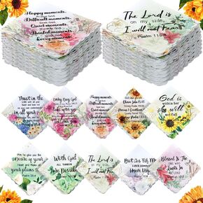 Handkerchiefs for Women Christian Gifts Bulk Soft Gifts Inspirational Religious Bible Verse Gifts