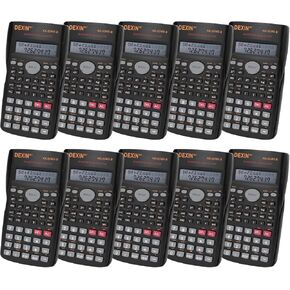 10 Pack Engineering Scientific Calculators, 2-Line Display Function Calculator, Math Calculator Ideal for Student Teacher Middle School, College and Offices