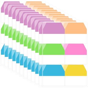 1200Pcs Sticky Index Tabs, Writable & Repositionable Book Tabs, Annotation Tabs, File Tabs Flags, Clear Writable Page Markers for Office School Reading Highlights Classifying