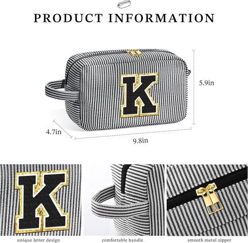 YOOLIFE Gifts for Teens Girls - 3 4 5 6 7 8 9 10 11 12 13 14 15 16 Year Old Girl Birthday Gifts, Teen Girl Gifts Trendy Stuff, Personalized Monogram Initial Makeup Bag, Travel Toiletry Pouch, Letter M in Saudi Arabia