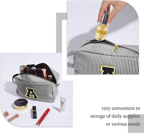 YOOLIFE Gifts for Teens Girls - 3 4 5 6 7 8 9 10 11 12 13 14 15 16 Year Old Girl Birthday Gifts, Teen Girl Gifts Trendy Stuff, Personalized Monogram Initial Makeup Bag, Travel Toiletry Pouch, Letter M in Saudi Arabia