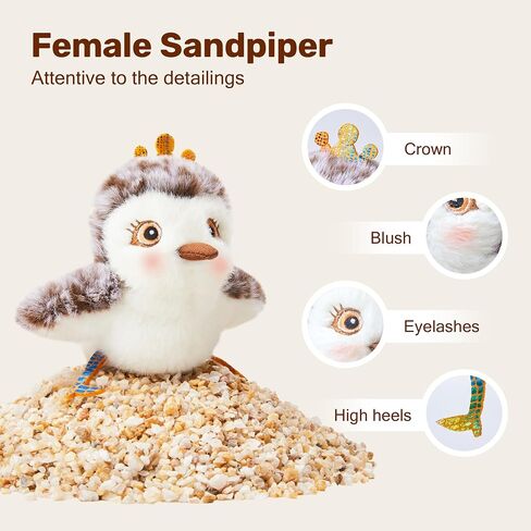 Potaroma Cat Toys Flapping Bird (No Flying), Lifelike Sandpiper Chirp Tweet, Rechargeable Touch Activated Kitten Toy Interactive Cat Exercise Toys for All Breeds Cat Kicker Catnip Toys 4.0" in Kuwait