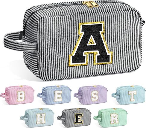YOOLIFE Gifts for Teens Girls - 3 4 5 6 7 8 9 10 11 12 13 14 15 16 Year Old Girl Birthday Gifts, Teen Girl Gifts Trendy Stuff, Personalized Monogram Initial Makeup Bag, Travel Toiletry Pouch, Letter M in Saudi Arabia