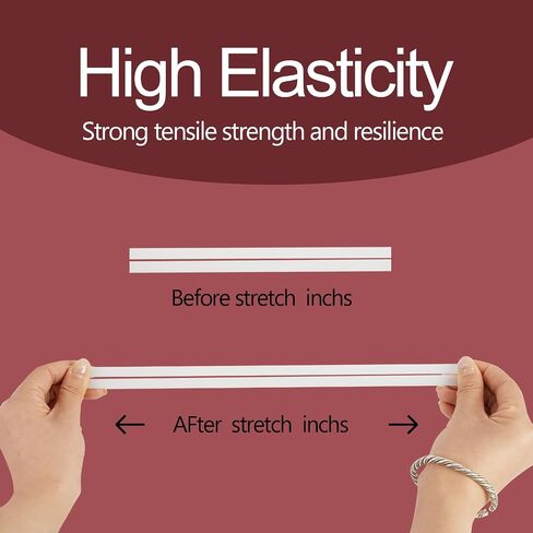 Black Elastic Band for Sewing, 1/8 inch 20 Yards High Elasticity Elastic Cord Stretch Strap Elastic Rope Knit Elastic Spool for Sewing DIY Crafts in Saudi Arabia