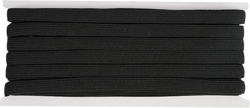 Black Elastic Band for Sewing, 1/8 inch 20 Yards High Elasticity Elastic Cord Stretch Strap Elastic Rope Knit Elastic Spool for Sewing DIY Crafts in Saudi Arabia