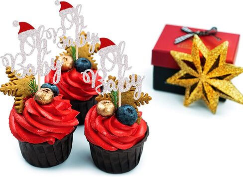 36 Pack Grinch Cupcake Toppers Merry Christmas Cupcake Picks Grinch Christmas Gifts Birthday Baby Shower Christmas Party Cake Decorations Supplies in Kuwait