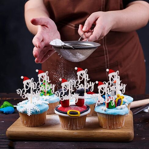 36 Pack Grinch Cupcake Toppers Merry Christmas Cupcake Picks Grinch Christmas Gifts Birthday Baby Shower Christmas Party Cake Decorations Supplies in Kuwait