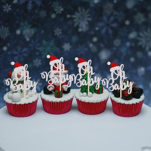 36 Pack Grinch Cupcake Toppers Merry Christmas Cupcake Picks Grinch Christmas Gifts Birthday Baby Shower Christmas Party Cake Decorations Supplies in Kuwait