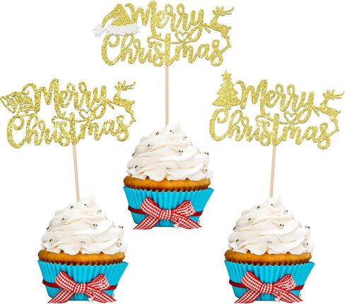 36 Pack Grinch Cupcake Toppers Merry Christmas Cupcake Picks Grinch Christmas Gifts Birthday Baby Shower Christmas Party Cake Decorations Supplies in Kuwait