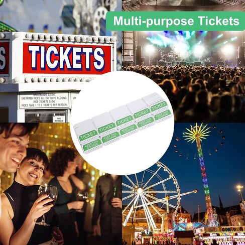 500 L LIKED Raffle Tickets, 2x2 Inch,Green (4 Color Selection), Tickets for Raffles, Events in Saudi Arabia