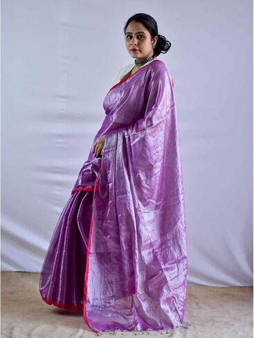 Sundarii Tissue Saree | Wedding & Festive Wear Saree for Women with Blouse piece in Saudi Arabia