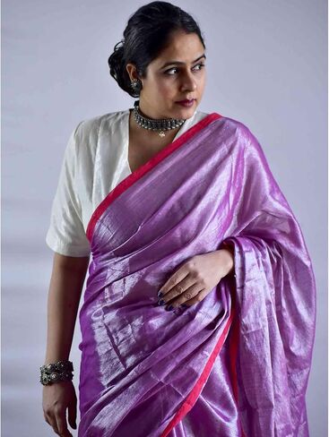 Sundarii Tissue Saree | Wedding & Festive Wear Saree for Women with Blouse piece in Saudi Arabia