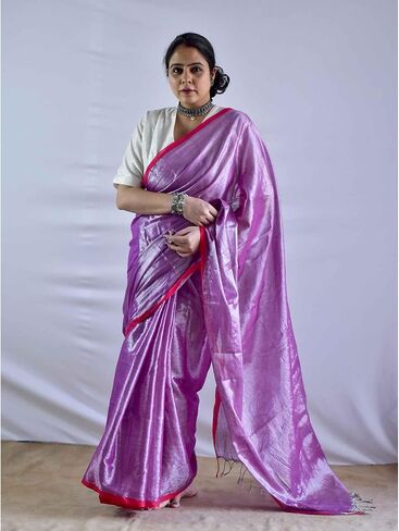 Sundarii Tissue Saree | Wedding & Festive Wear Saree for Women with Blouse piece in Saudi Arabia