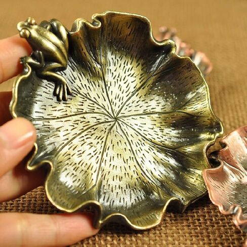 Ink Dish Plate - Chinese Calligraphy Painting Brush Rest Holder, Calligraphy Supplies - Color Dish - Cigar Ashtray - Mixing Trays for Holding Painting Color, Calligraphy Painting Palette (Bronze) in Kuwait