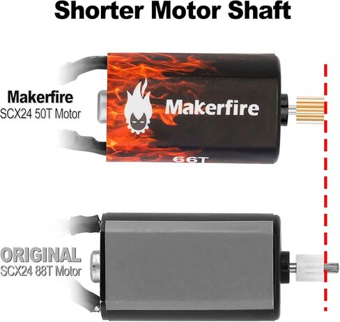 RC Motor 050 50T High Torque Brushed Motor with Motor Mount and Big Metal Gear for 1/24 RC Crawler Axial SCX24 AXI00002 AXI00001 AXI90081 AXI00004 Upgrade Parts (50T, 1) in Kuwait