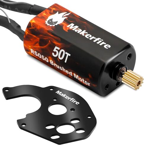 RC Motor 050 50T High Torque Brushed Motor with Motor Mount and Big Metal Gear for 1/24 RC Crawler Axial SCX24 AXI00002 AXI00001 AXI90081 AXI00004 Upgrade Parts (50T, 1) in Saudi Arabia