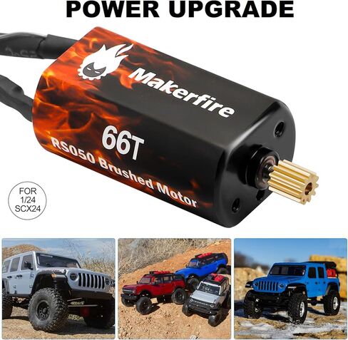 RC Motor 050 50T High Torque Brushed Motor with Motor Mount and Big Metal Gear for 1/24 RC Crawler Axial SCX24 AXI00002 AXI00001 AXI90081 AXI00004 Upgrade Parts (50T, 1) in Kuwait