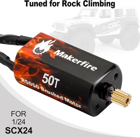 RC Motor 050 50T High Torque Brushed Motor with Motor Mount and Big Metal Gear for 1/24 RC Crawler Axial SCX24 AXI00002 AXI00001 AXI90081 AXI00004 Upgrade Parts (50T, 1) in Saudi Arabia