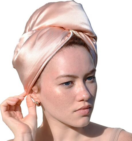 Pure Silk Hair Towel | Silk Towel for Hair Satin Hair Towel Silk Hair Wrap Curly Hair Towel Plopping Towel Curly Hair Plop Bamboo Viscose Cotton | Sustainable Handmade in FL in Kuwait