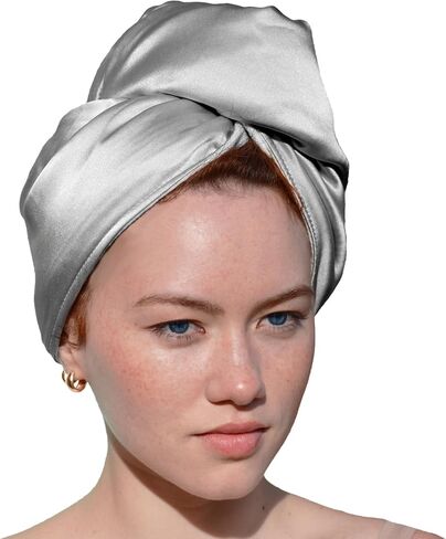 Pure Silk Hair Towel | Silk Towel for Hair Satin Hair Towel Silk Hair Wrap Curly Hair Towel Plopping Towel Curly Hair Plop Bamboo Viscose Cotton | Sustainable Handmade in FL in Kuwait