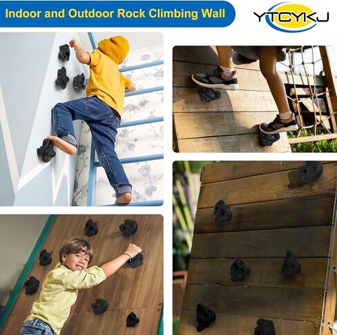 10PCS Rock Climbing Holds for Kids Climber,𝗘𝘅𝘁𝗿𝗮 𝗟𝗮𝗿𝗴𝗲 Adult Rock Climbing Stones with Mounting Hardware for Indoor Outdoor Rock Climbing Wall,Perfect for Family Fun & Exercise in Kuwait
