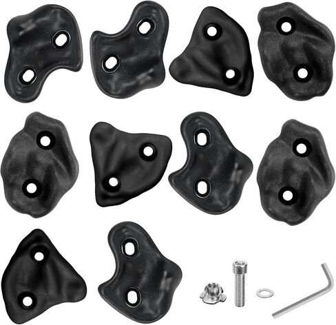 10PCS Rock Climbing Holds for Kids Climber,𝗘𝘅𝘁𝗿𝗮 𝗟𝗮𝗿𝗴𝗲 Adult Rock Climbing Stones with Mounting Hardware for Indoor Outdoor Rock Climbing Wall,Perfect for Family Fun & Exercise in Kuwait