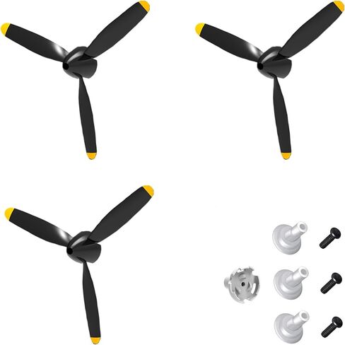 3 Sets F4U Rc Plane Propeller with Propeller Savers and Adapters for VOLANTEXRC 761-8 761-9 T28 Airplane in Kuwait