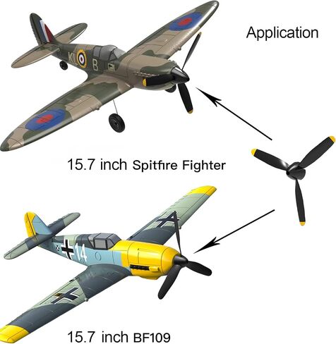 3 Sets F4U Rc Plane Propeller with Propeller Savers and Adapters for VOLANTEXRC 761-8 761-9 T28 Airplane in Kuwait