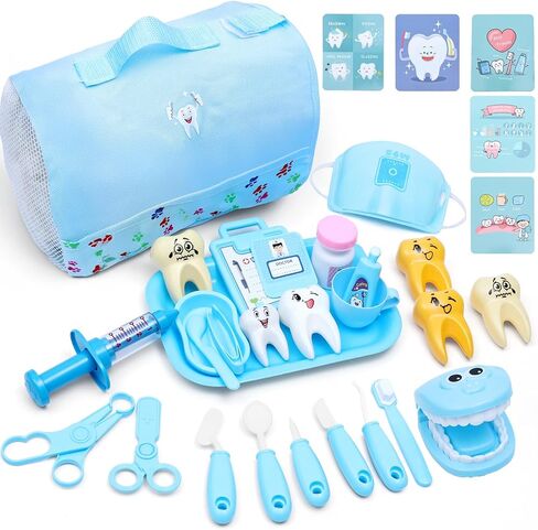 Toy Doctor Kit for Kids, Vet Play Set Toys for Girls, Birthday Gift for Kids Toddlers Ages 3 4 5 6, Pretend Play Doctor Set with Dog Toy, Dress Up Costume, Kids Doctor Role Play in Saudi Arabia