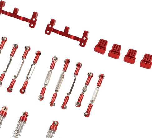 Aluminum Alloy RC Car Upgrade Spare Kit Shocks Absorber, Easy to Install and Disassemble, Applicable for WPL C24 C14 C14K C24K RC Car (Black) in Kuwait