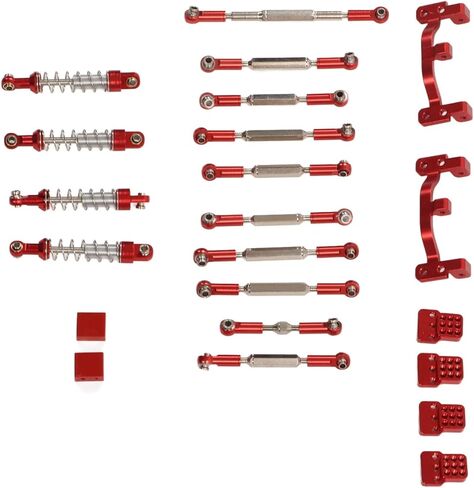 Aluminum Alloy RC Car Upgrade Spare Kit Shocks Absorber, Easy to Install and Disassemble, Applicable for WPL C24 C14 C14K C24K RC Car (Black) in Kuwait