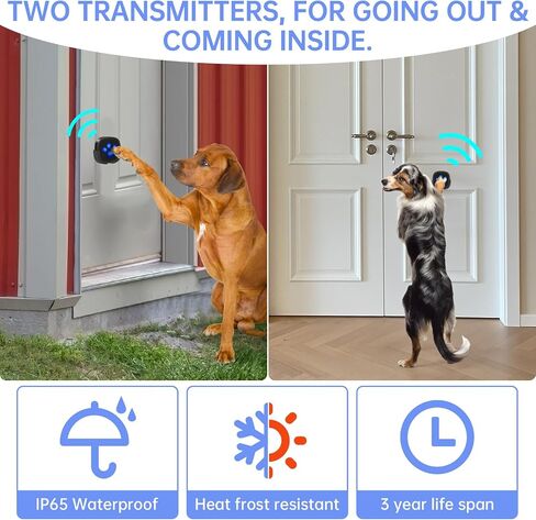 Dog Door Bell for Potty Training, Wireless Dog Doorbell Ring to Go Outside, IP65 Waterproof Touch Button, 50 Melodies & 1000 Feet Range in Saudi Arabia