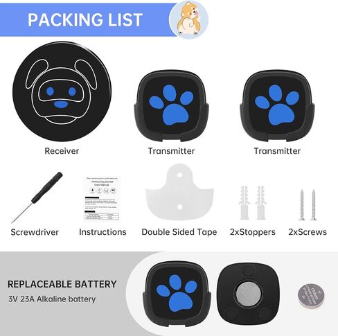 Dog Door Bell for Potty Training, Wireless Dog Doorbell Ring to Go Outside, IP65 Waterproof Touch Button, 50 Melodies & 1000 Feet Range in Saudi Arabia