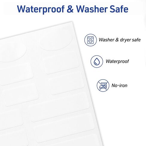 Avery No-Iron Fabric Labels, Assorted Shapes and Sizes, Washer and Dryer-Safe Waterproof Labels, Non-Printable, 45 Blank Labels Total (40700) in Saudi Arabia