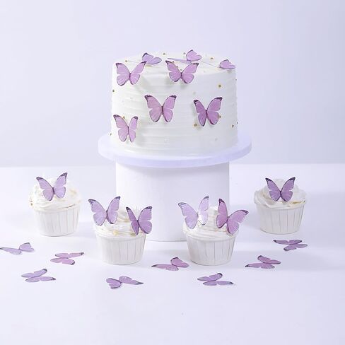 48Pcs Edible Butterflies for Cake Decorating Edible Butterfly Cupcake Toppers Wafer Paper Butterflies Edible Butterfly Cake Decorations for Wedding Birthday Party Cupcakes Decorating(Mix Color) in Saudi Arabia