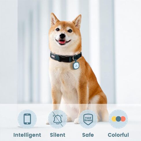 Pawaii Silent Silicone Dog ID Tag, Modifiable Pet Online Profile and Emergency Contacts, Scan QR for Instant Location Alerts, 1 Pack (Deep Sea Blue) in Saudi Arabia