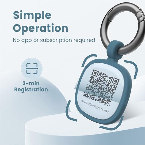 Pawaii Silent Silicone Dog ID Tag, Modifiable Pet Online Profile and Emergency Contacts, Scan QR for Instant Location Alerts, 1 Pack (Deep Sea Blue) in Saudi Arabia