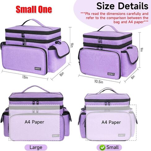 Sewing Supplies Organizer,Double-Layer Sewing Accessories Storage Bag,Protable Travel Sewing Box Sewing Basket for Sewing Tools,Puple（Bag Only） in Saudi Arabia