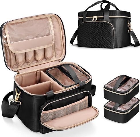 Sewing Storage Organizer with 2 Detachable Cases, Large Sewing Supplies Bag for Sewing Accessories and Tools, Pink(Bag Only) in Saudi Arabia