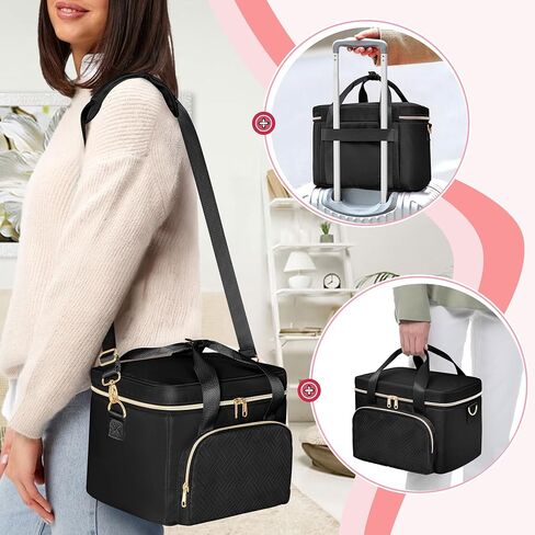 Sewing Storage Organizer with 2 Detachable Cases, Large Sewing Supplies Bag for Sewing Accessories and Tools, Pink(Bag Only) in Saudi Arabia