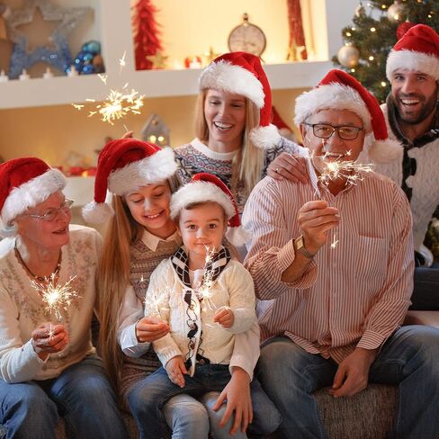 JUANANIUG Christmas Hat Santa Hat Adult: Xmas Holiday Hat for Women and Men - Extra Thicken Classic Fur for Christmas New Year Festive Holiday Party Supplies in Saudi Arabia