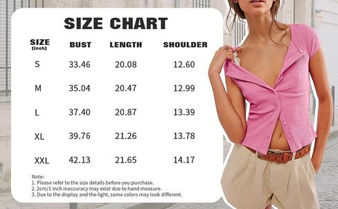 ZDC Women's Button Down Shirts Casual Short Sleeve Summer Slim Fit Blouses Cute Tops in Saudi Arabia
