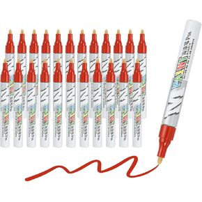 M&G Paint Marker Pens, 24Pcs Waterproof Paint Markers Quick Dry and Permanent Metallic Markers for Painting Stone, Wood, Plastic, Ceramic, Canvas, Glass, Tires, Silver Tone in Kuwait