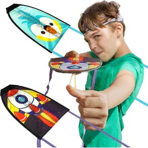 Novelty Place 2 Pack Thumb Ejection Kite Toy - Kite Launcher Slingshot Catapult Kite for Boys Girls Kids & Teens, Mini Beach Kite Easy to Launch and Fun Outdoor Flying Experience